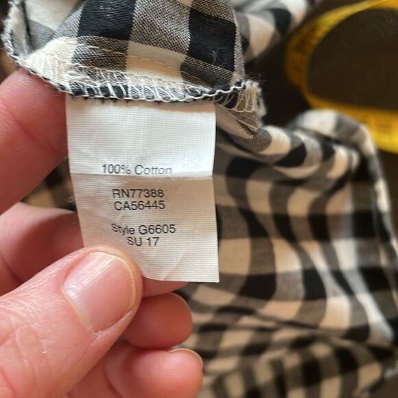 J.Crew Factory checkered Top cap sleeve size Small - Picture 4 of 7